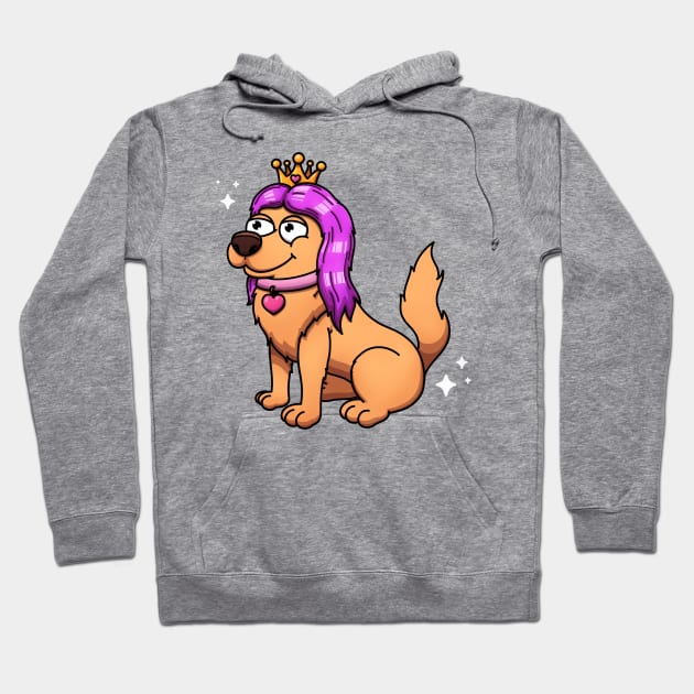 Cute Golden Retriever Princess Hoodie by TheMaskedTooner